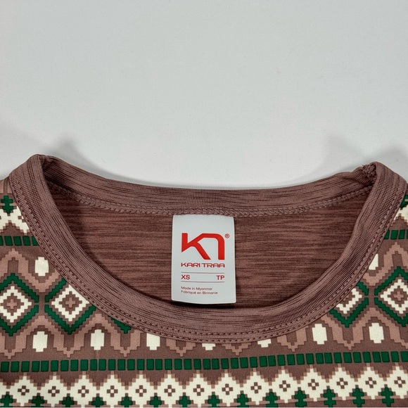 NWT New Kari Traa Women's Lune Long-Sleeve Top XS Stretchy Comfy Soft Baselayer - Picture 6 of 8